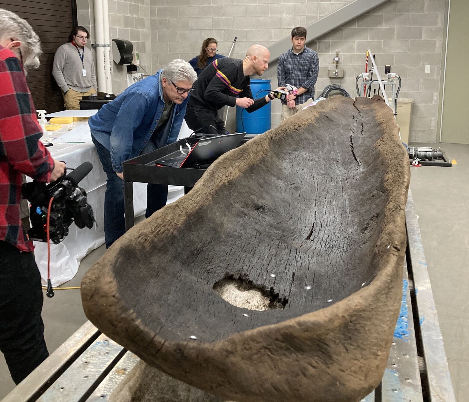 Dugout canoe scanned